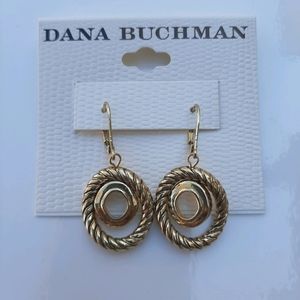 Dana Buchman Gold Hanging Earrings